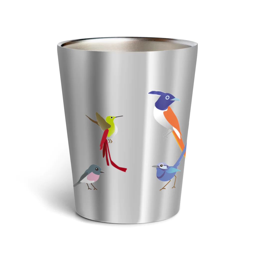 エダマメトイチ雑貨店のI love birds ! 5 Thermo Tumbler