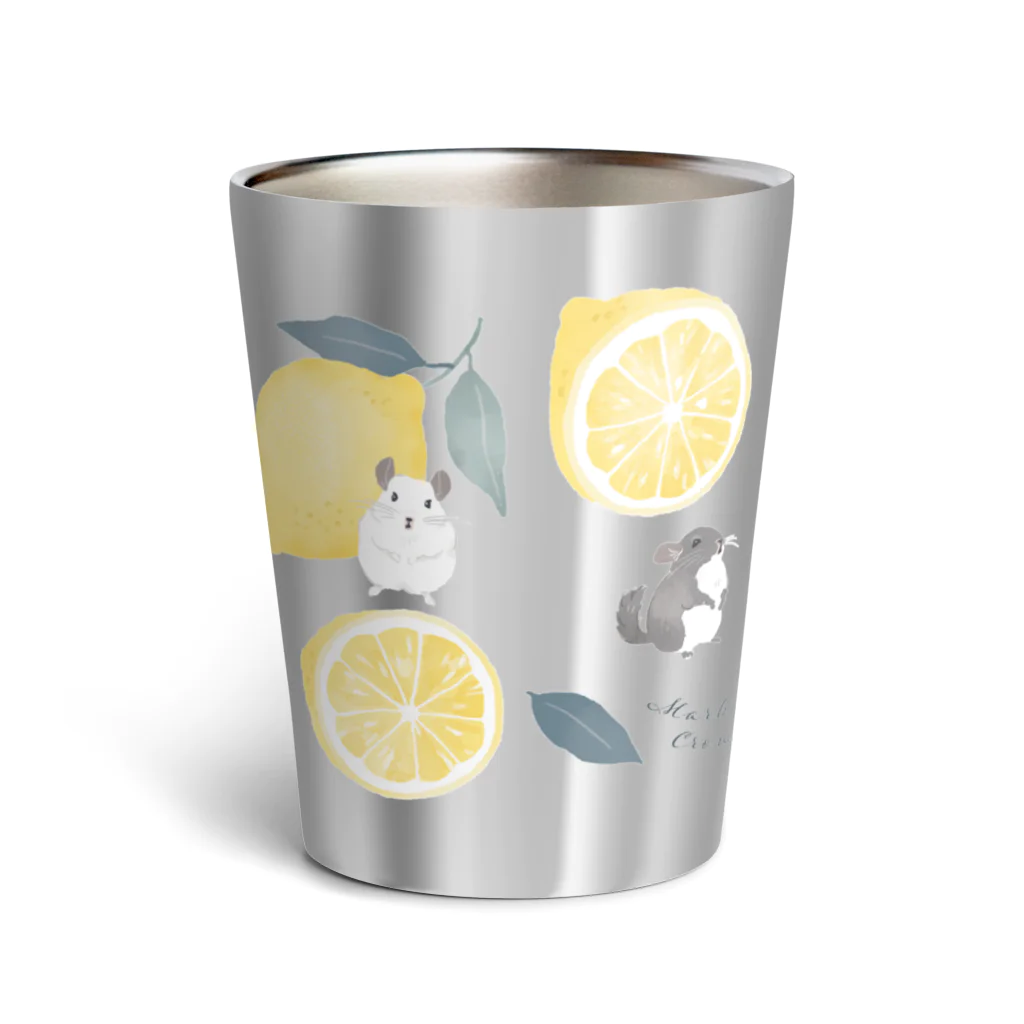 チンチラ雑貨MarkCrownのチンチラ Lemon Thermo Tumbler