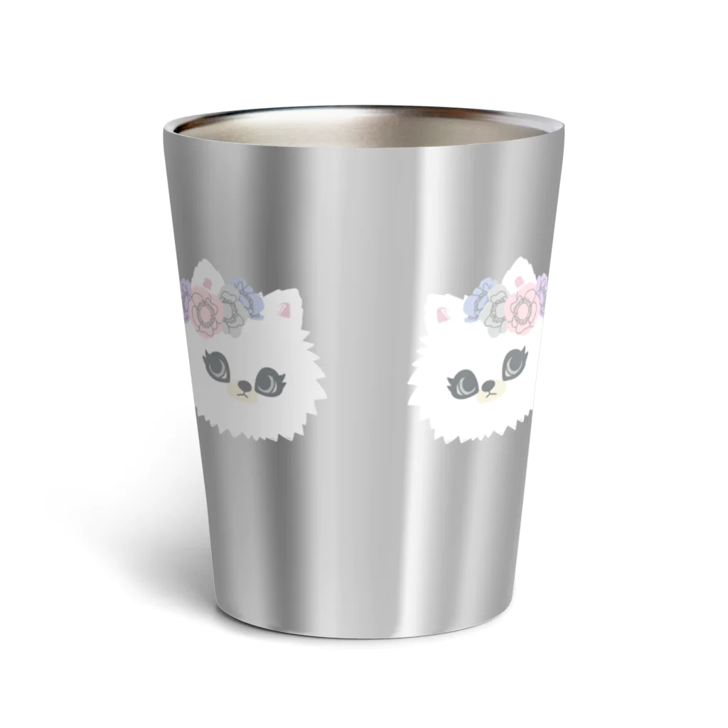 sachiko2004shopのFam& 花とポメラニアン Thermo Tumbler