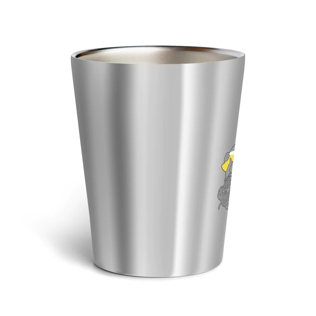 ビールとアート TM-3 Designの名画 × BEER（ミュシャ）黒線画 Thermo Tumbler