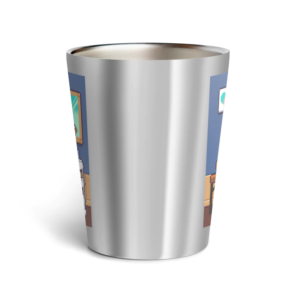 にく、ましましで。の部屋ドット絵 Thermo Tumbler