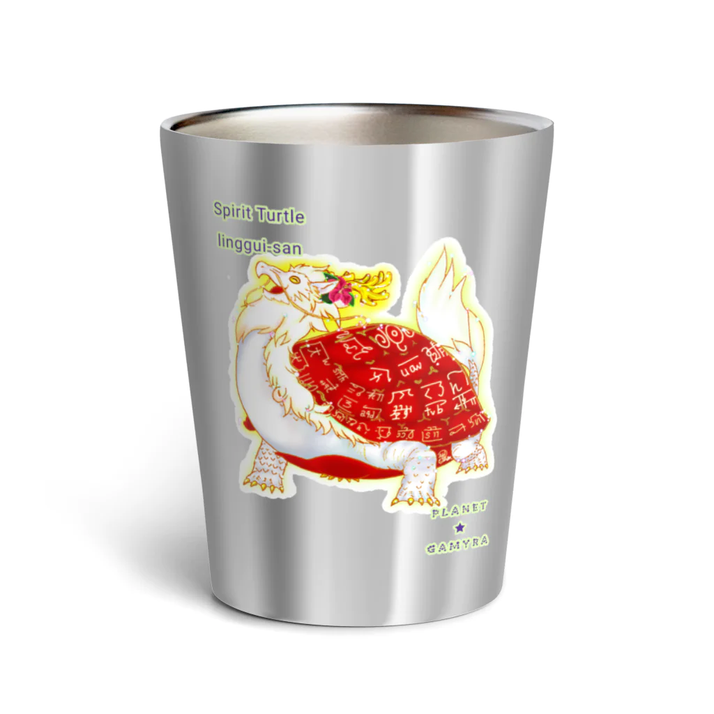 ぷらねっとガミュラのハイビスカスろんぐいさん Thermo Tumbler