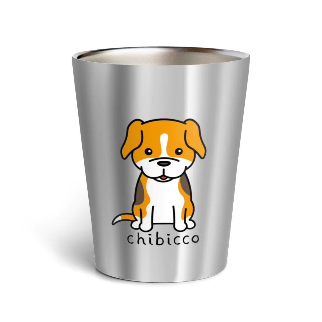 KAORIN’s TV 【ちびっこ】のぽっつんビーグル chibicco (黒文字) Thermo Tumbler