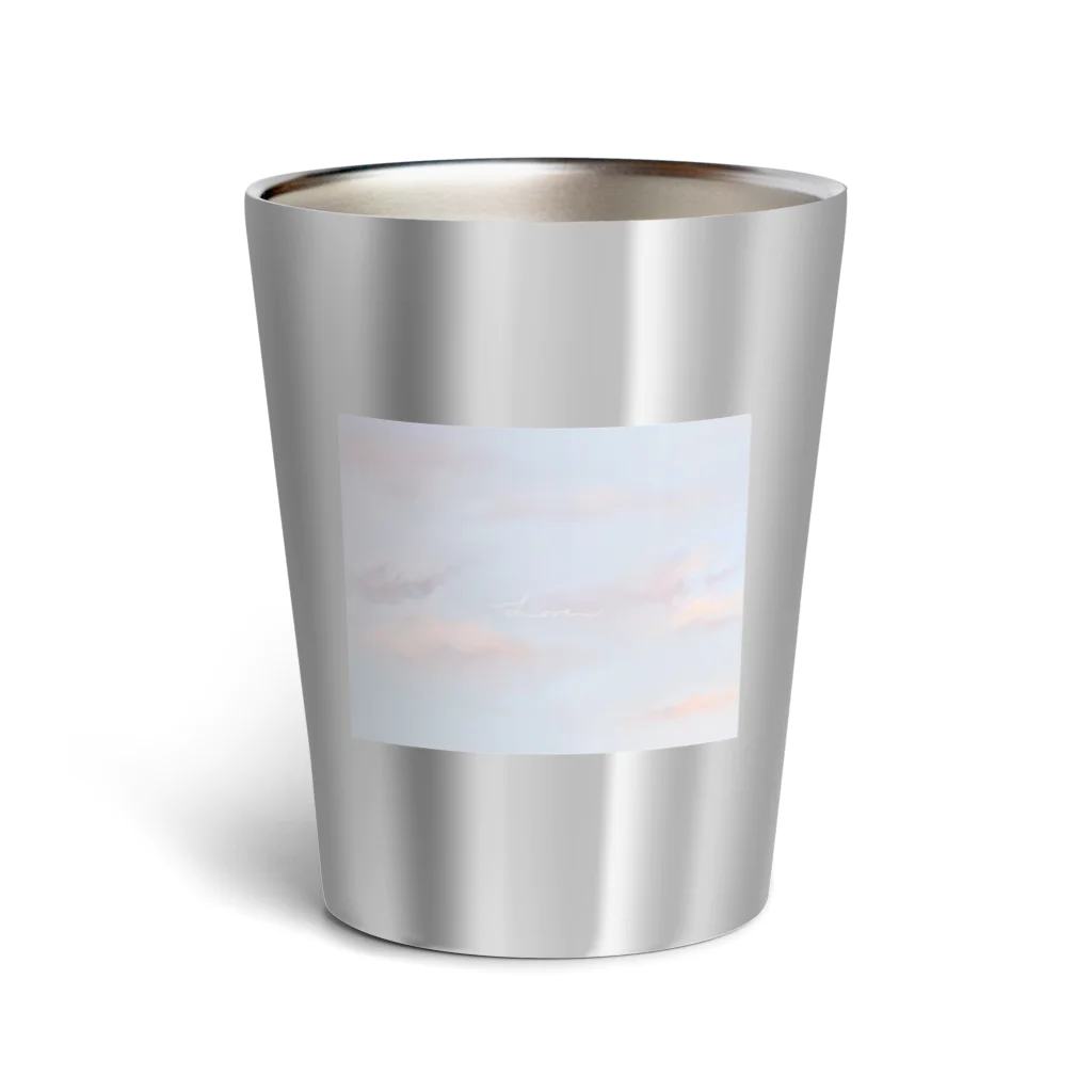 rilybiiの空とピンク . Thermo Tumbler