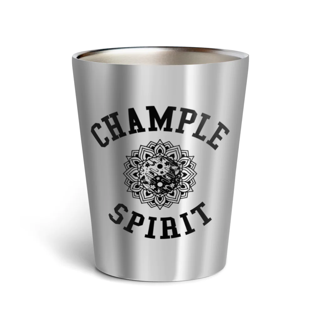 LEELA 〜 official shop 〜のCHAMPLE SPIRIT 〈ブラックプリント〉 サーモタンブラー