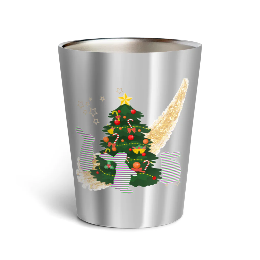 Rabbitflowerのうさのクリスマス Thermo Tumbler