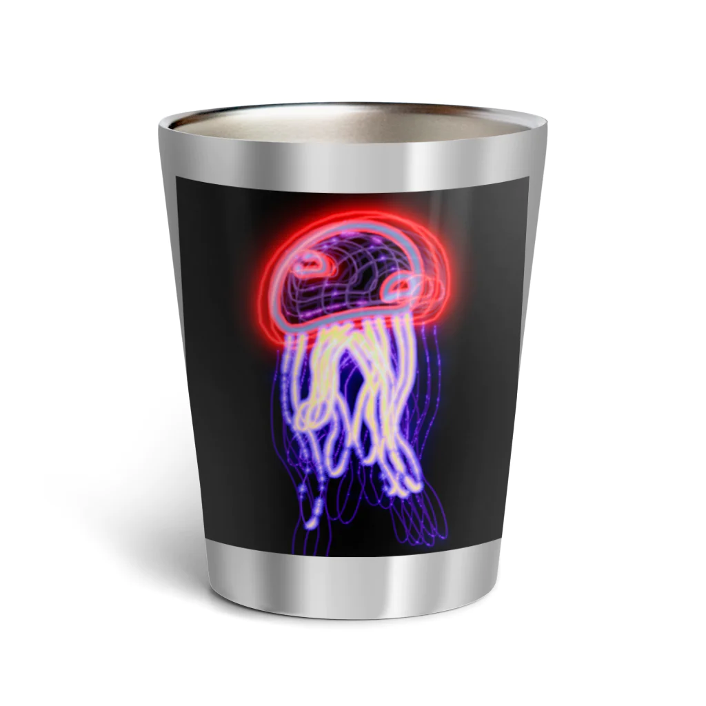 mmmzKのjellyfish_ネオン Thermo Tumbler