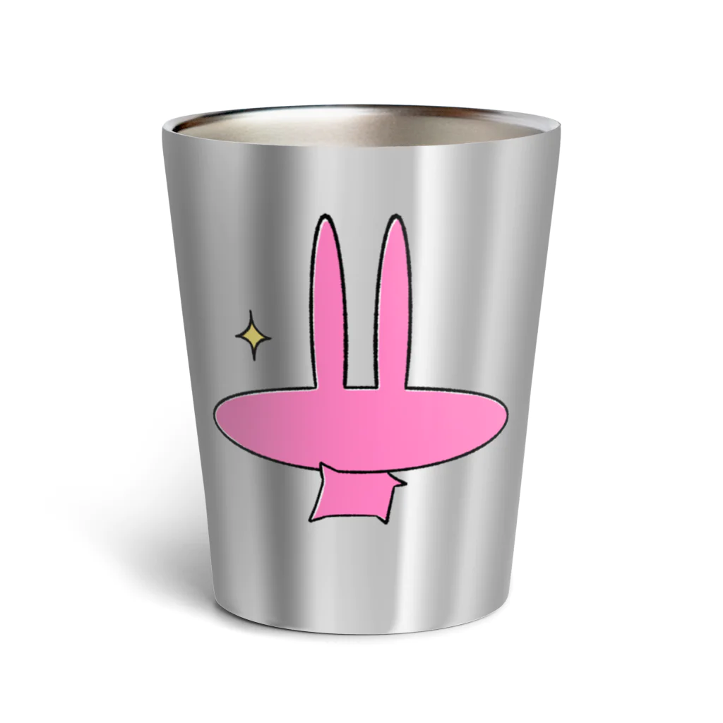 ピンクうさぎと。のクールなピンクうさぎ Thermo Tumbler