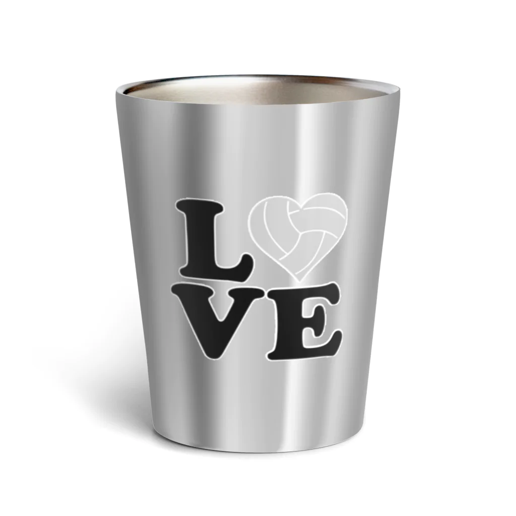 【volleyball online】の「ＩLOVE バレーボール」 Thermo Tumbler