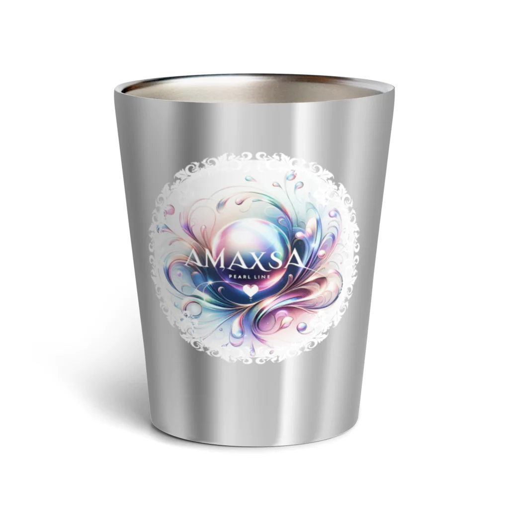 H.webPのAmaxsaパールライン-Pearl-line【バックプリント】 Thermo Tumbler