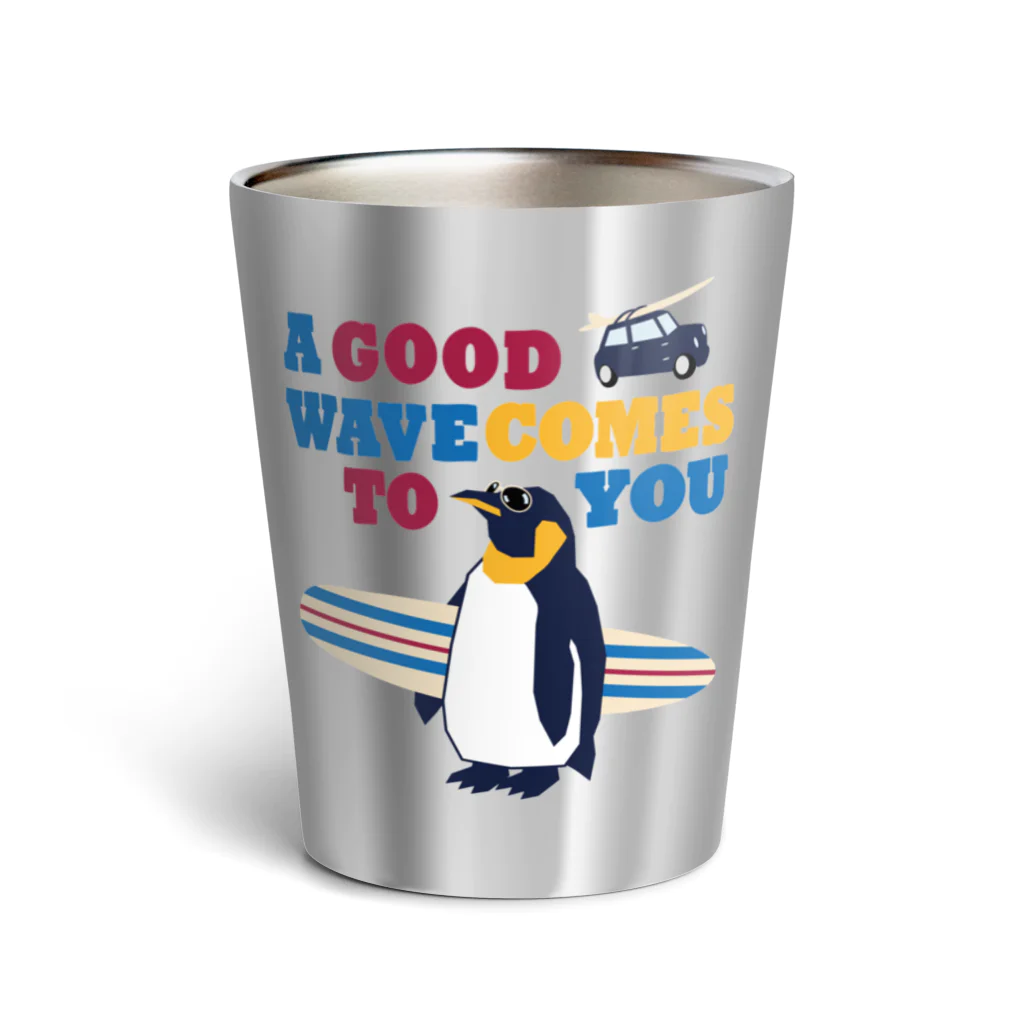 キッズモード某のペンギンサーファー Thermo Tumbler