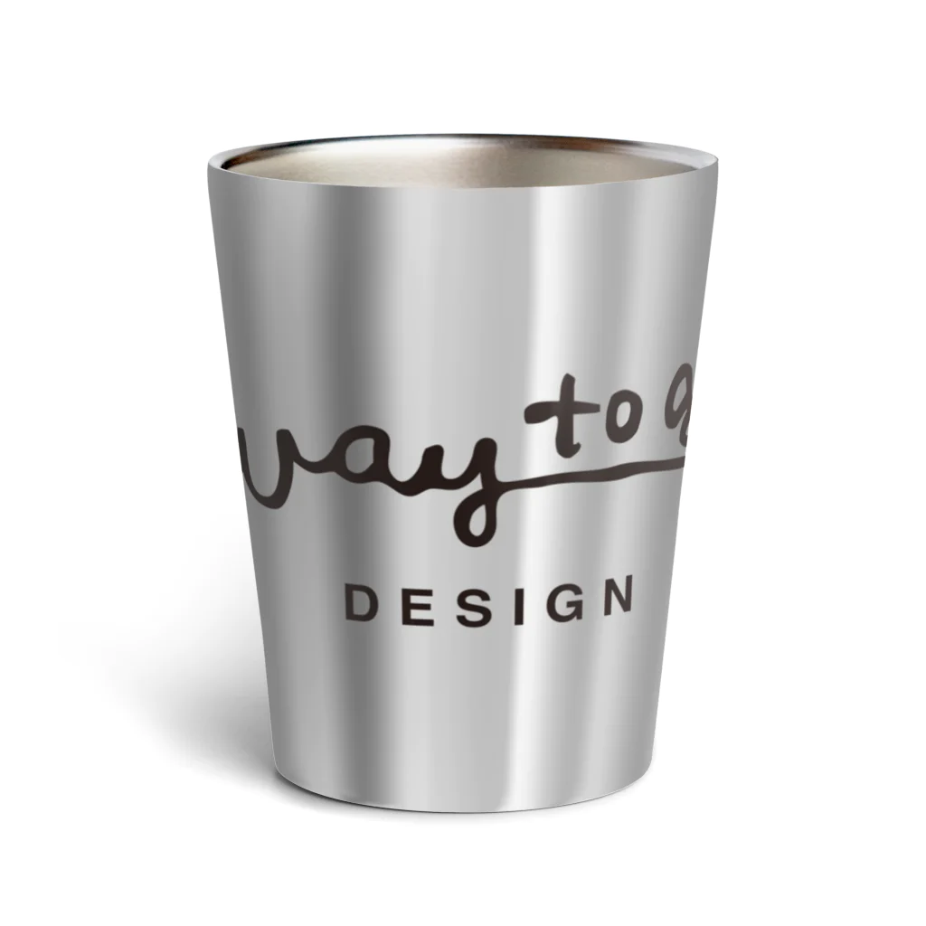 waytogodesignのway to go design ロゴ・クロ サーモタンブラー