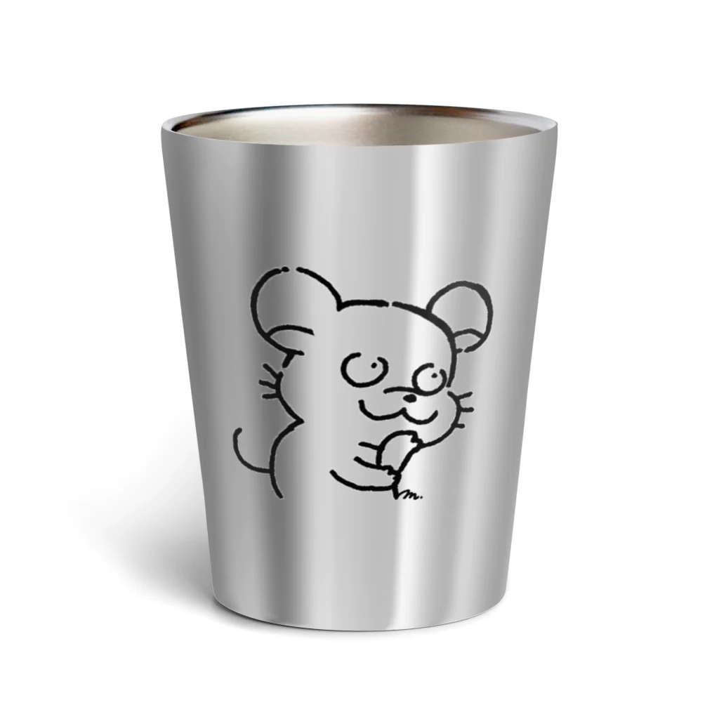 AmuAmu shopのまるで思慮深いねずみ Thermo Tumbler