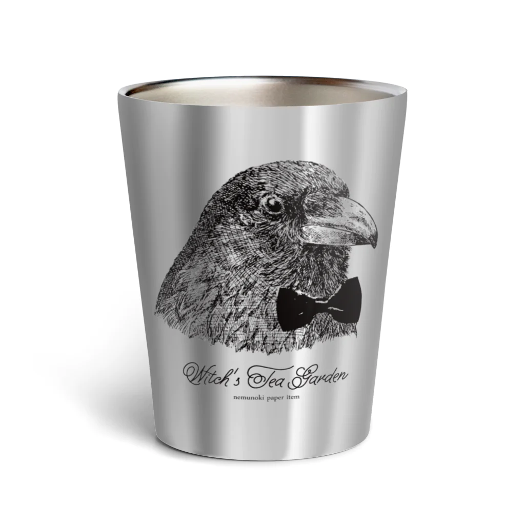 nemunoki paper itemの烏のアル（蝶ネクタイ） Thermo Tumbler