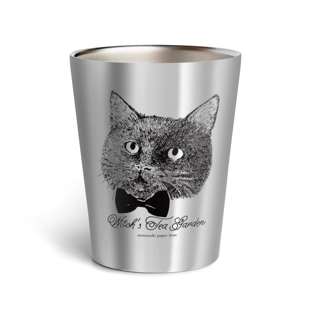 nemunoki paper itemの黒猫のヴィヴィ（蝶ネクタイ） Thermo Tumbler