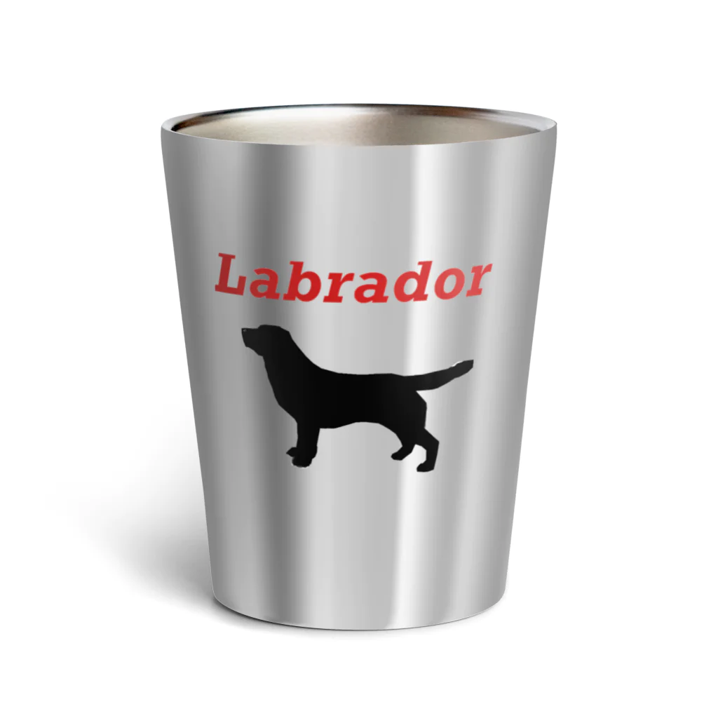 DOGLABのラブラドール　シルエット　 Thermo Tumbler