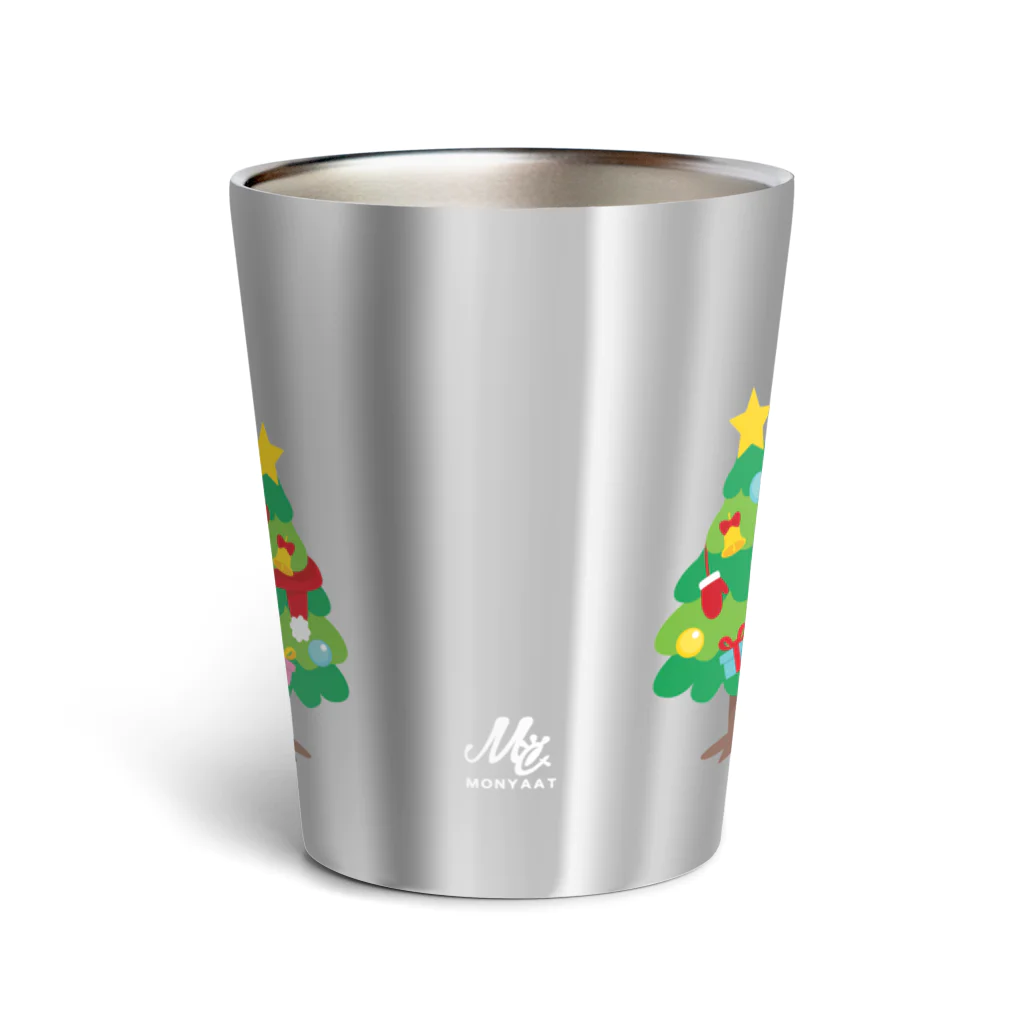 イラスト MONYAAT の森さんと林さんのクリスマス Thermo Tumbler