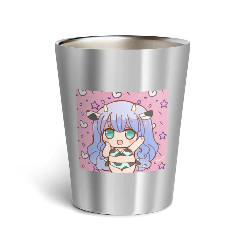 ゆきんこのお店SUZURI支店のセクシー牛ちゃん Thermo Tumbler