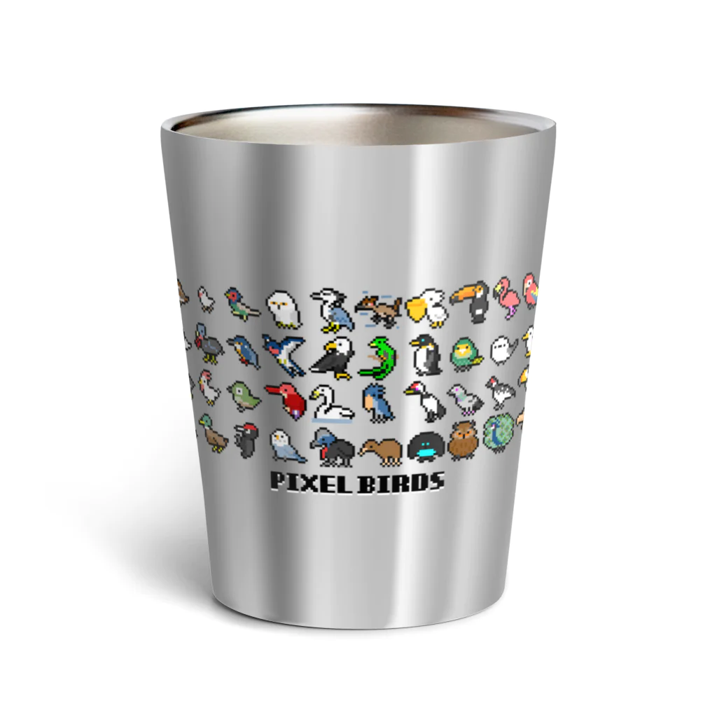 【ドット絵】ネコブレ商店のピクセルバード・集 Thermo Tumbler