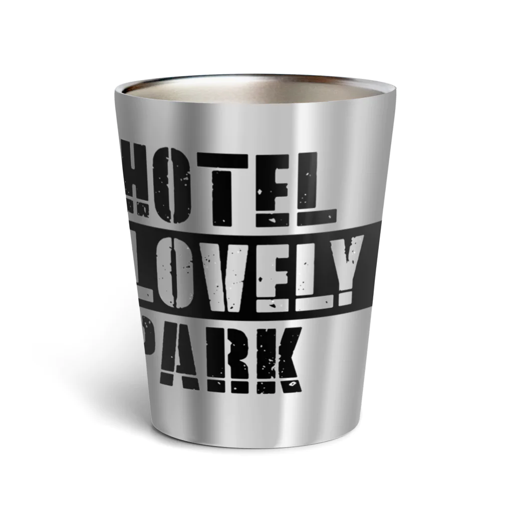 HOTEL LOVELY PARK 公式ショップのHOTEL LOVELY PARK ロゴ（モノトーン） Thermo Tumbler