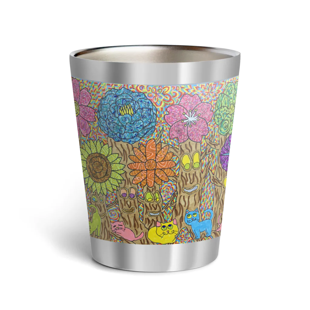 たけむらあいかのお花見にゃんこ Thermo Tumbler