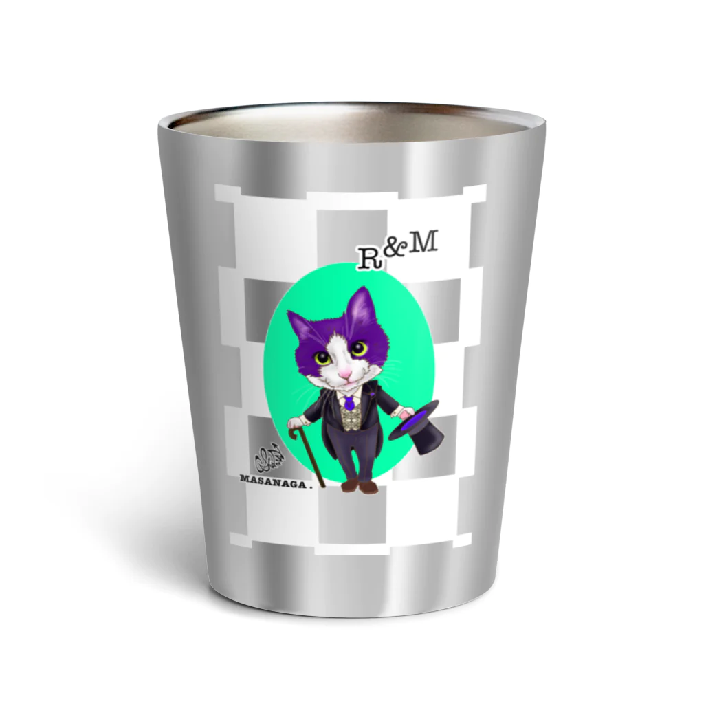 MASANAGA-zenshowのR&M 猫のロビン　green Thermo Tumbler