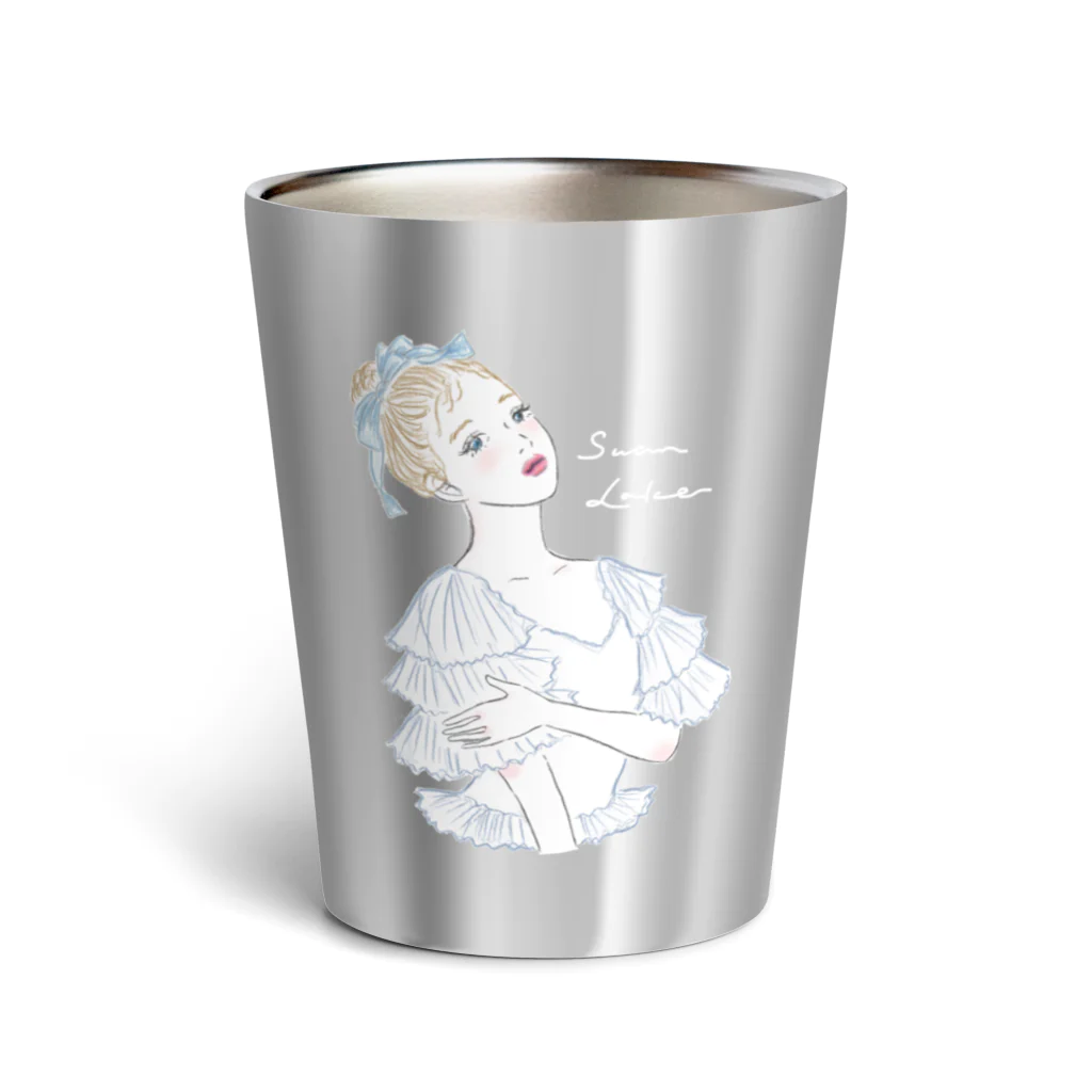 NAPPY ILLUSTRATIONSの白鳥女子 Thermo Tumbler