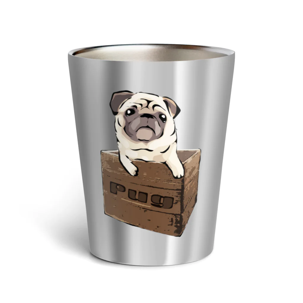 犬グッズの店しえるぶるーの箱入りパグ Thermo Tumbler