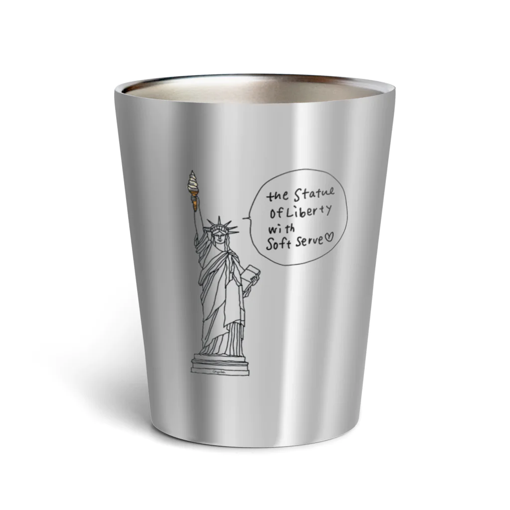 Sayakadrawingのさぁや in Statue of Liberty Thermo Tumbler