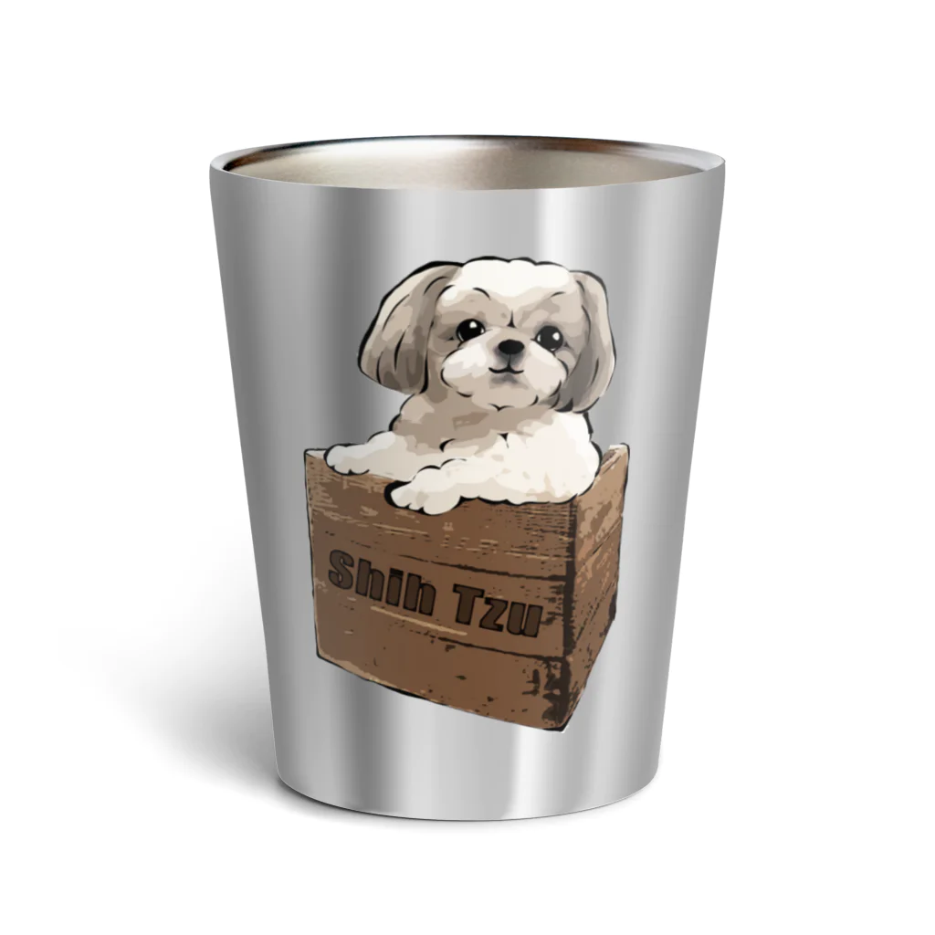 犬グッズの店しえるぶるーの箱入りシーズー Thermo Tumbler