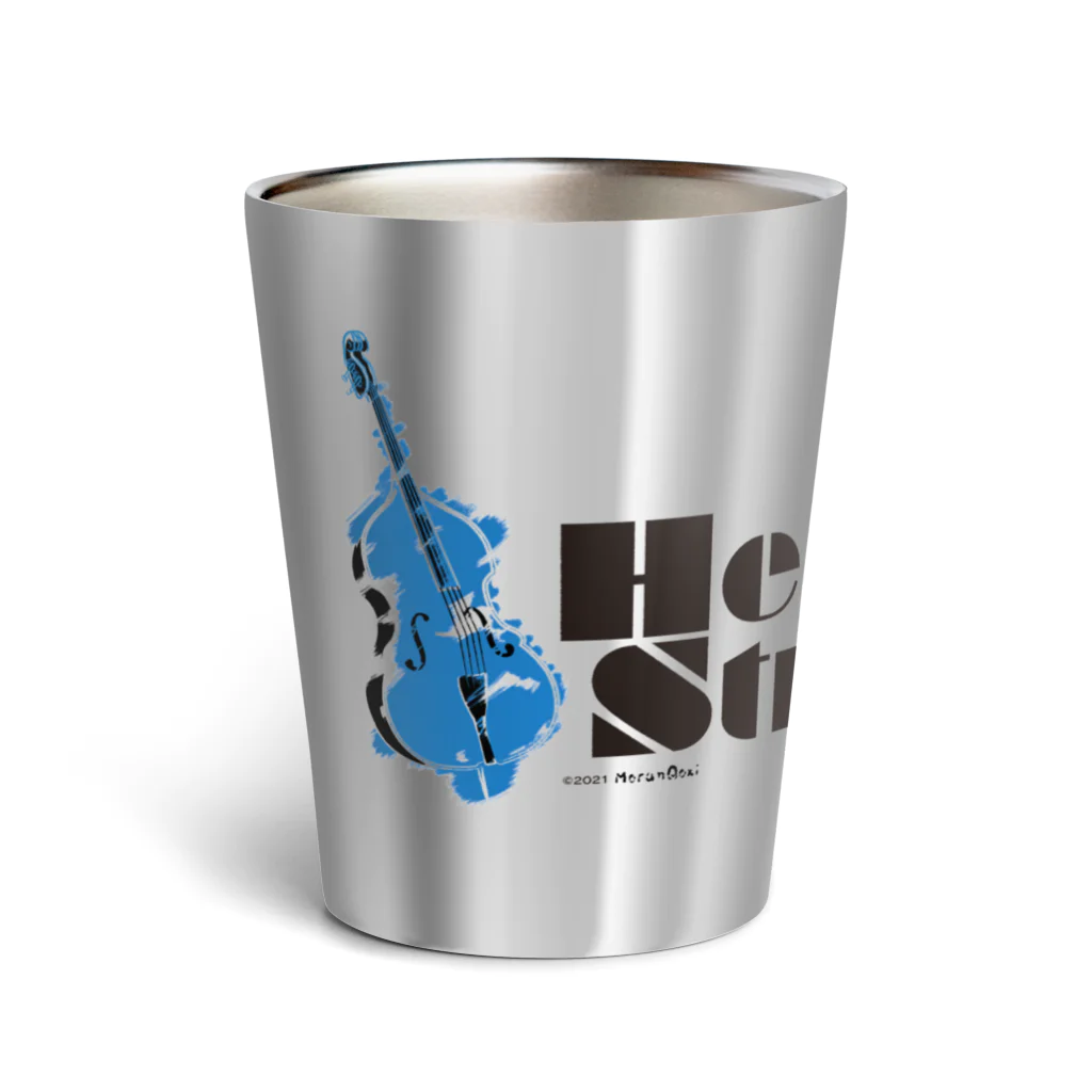 あおちゃん商会のHeart Strings (Woodbass) Blue Thermo Tumbler