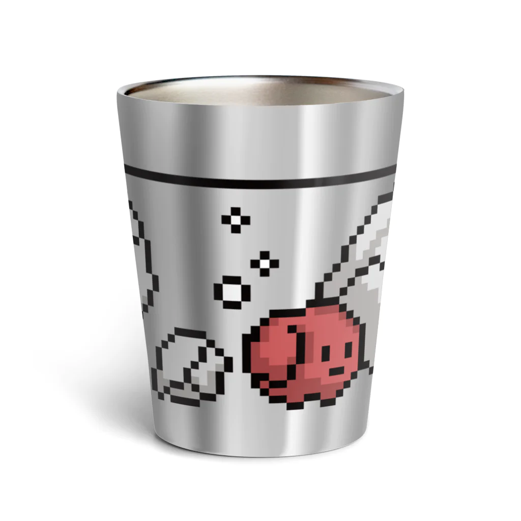 モーモーデザインのドット絵ウメワリくん サーモタンブラー