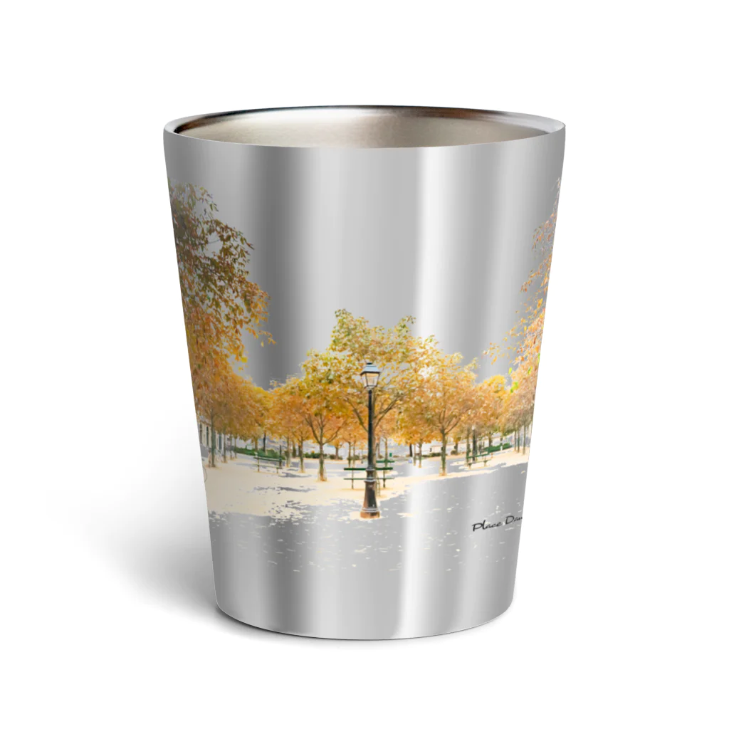 thegemishartのパリの公園 Thermo Tumbler