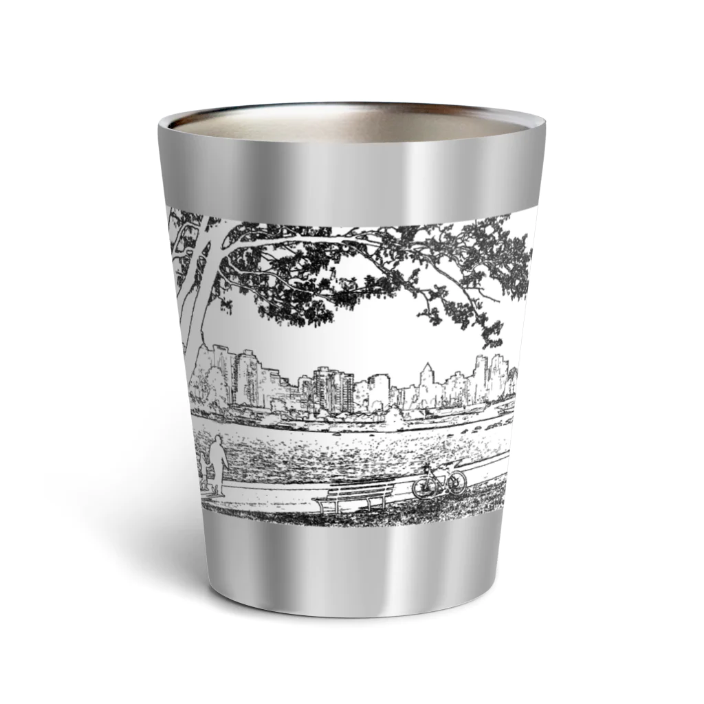 Yogon storeの和やかな雰囲気　イラストver. Thermo Tumbler