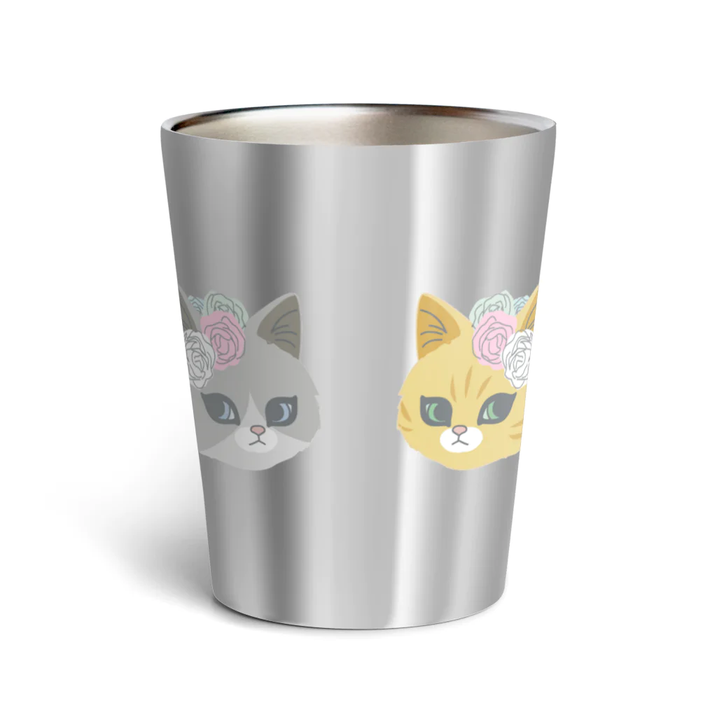 sachiko2004shopの花と猫 Thermo Tumbler