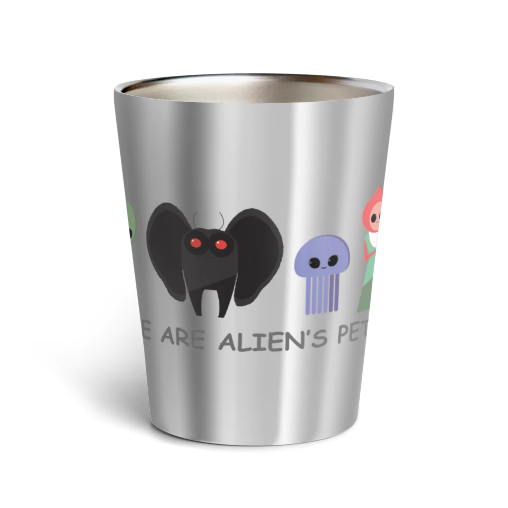 無名販売店 suzuri支店のWE ARE ALIEN'S PETS. Thermo Tumbler