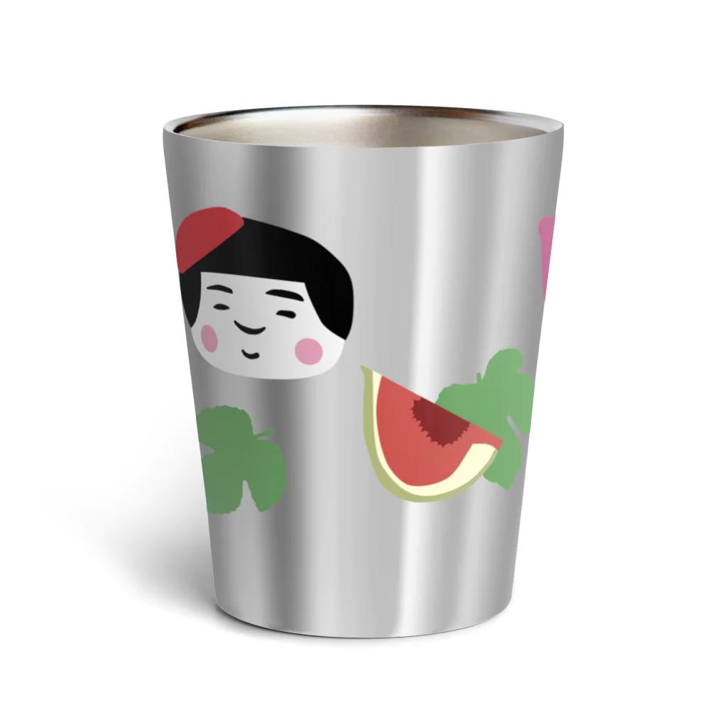 はりこま屋 雑貨部のイチジクと女の子 Thermo Tumbler