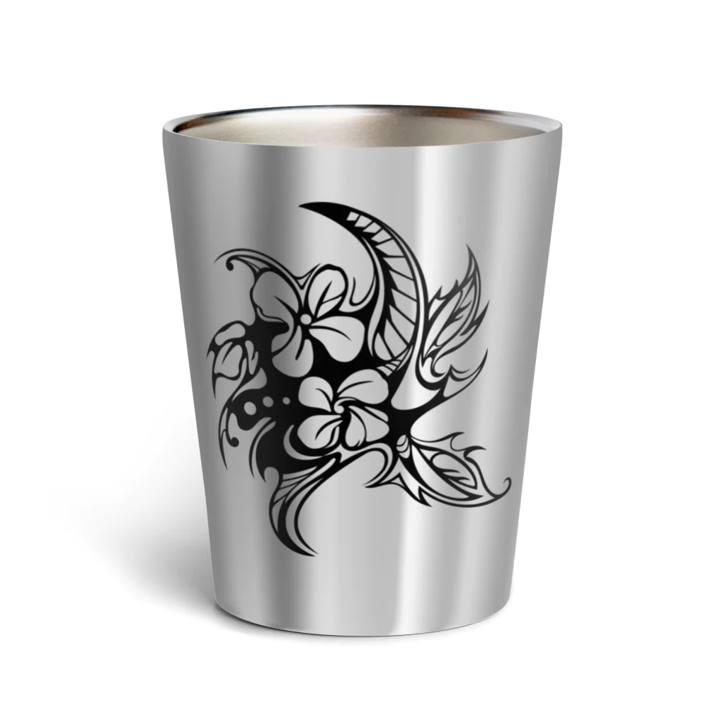 Tribal 70 Designのトライバル【花】 Thermo Tumbler