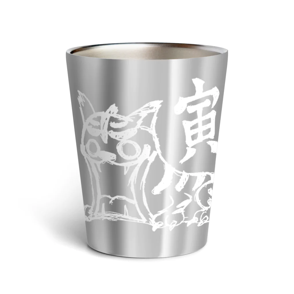 STAND FLOWERの2010虎_ white Thermo Tumbler