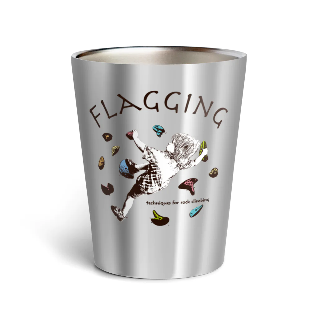 HIGEQLOのclimbing move flagging Thermo Tumbler