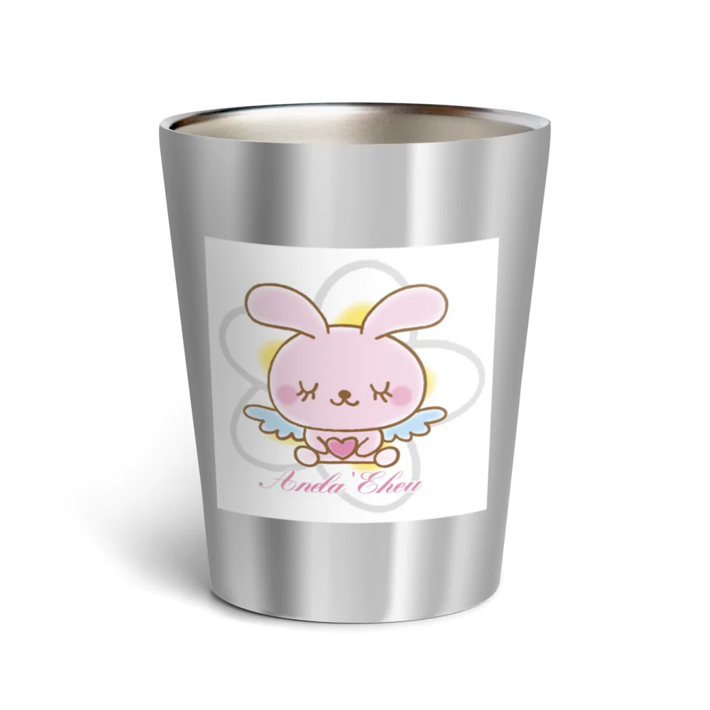 Anela’Eheuの天使のうさぎハピバニちゃん Thermo Tumbler