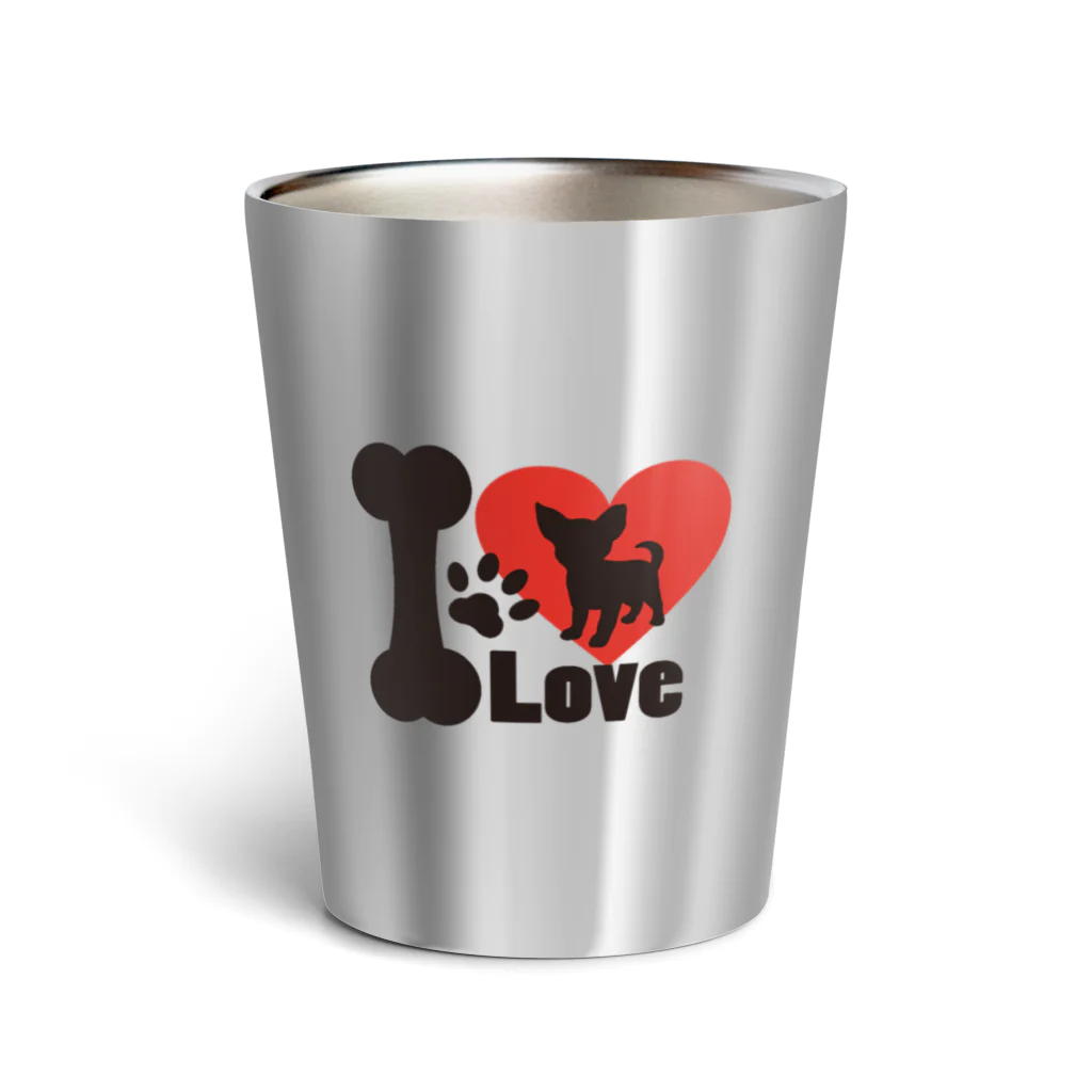 MEIKO701のI Loveチワワサーモタンブラー Thermo Tumbler