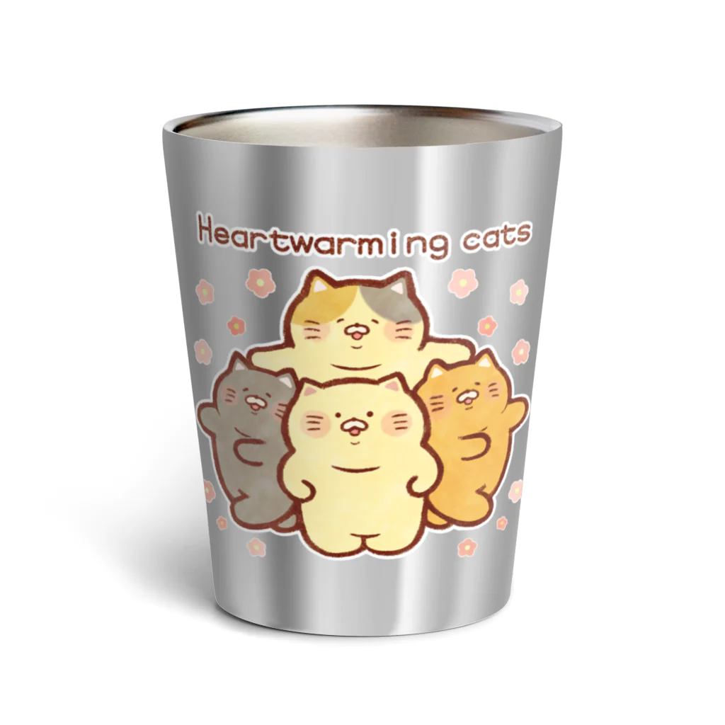 こもれび村のHeartwarming cats Thermo Tumbler