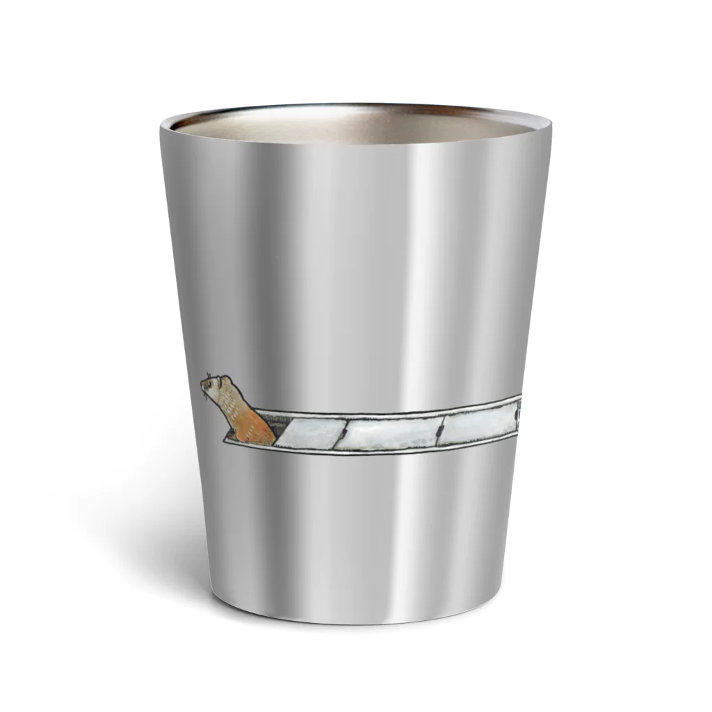 隣のジャングルのGutter ニホンイタチ Thermo Tumbler