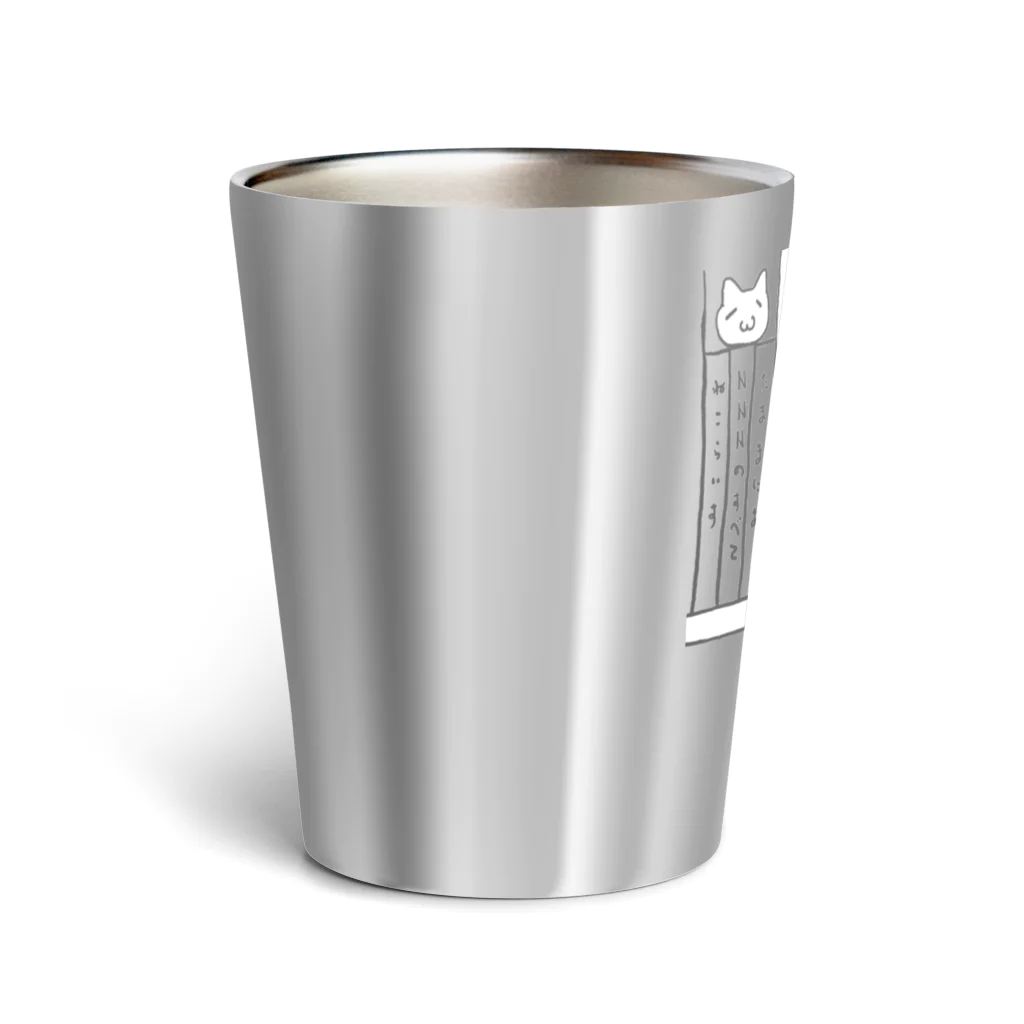 9livesworkのどこで寝てたｗ（三毛） Thermo Tumbler