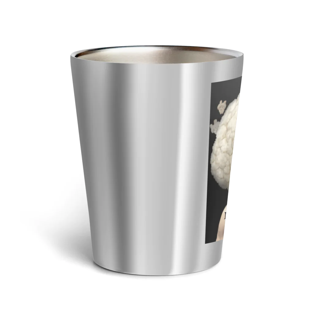 おやさい妖精さんの お店🌱のカリフラワー先生 （イラスト大） Thermo Tumbler