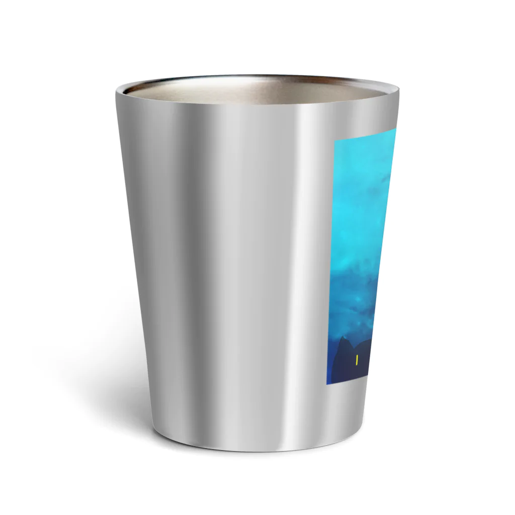 ツチブタすい臓商店のブルーハワイサブマリン（文字あり） Thermo Tumbler