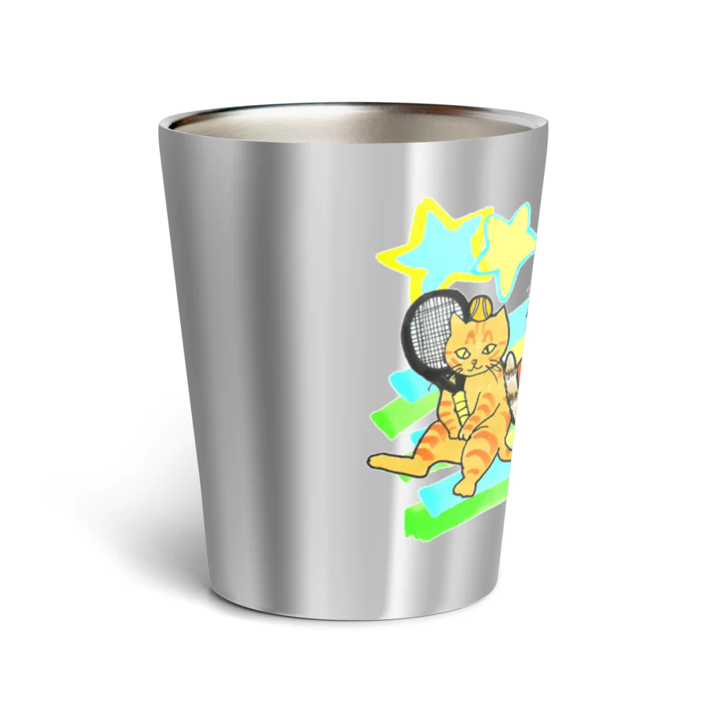 miku'ꜱGallery星猫のネコリンピック✨球技 Thermo Tumbler