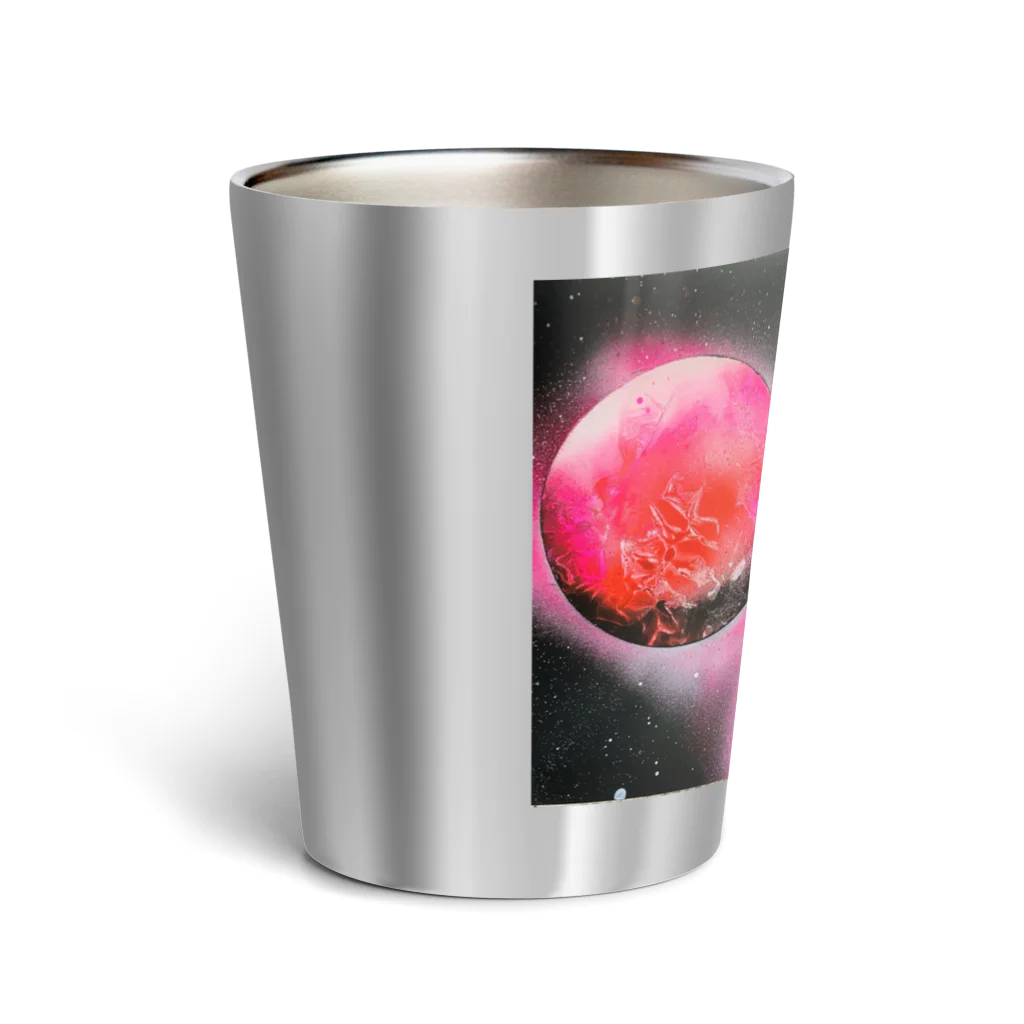 小さな宇宙工房おっちーの【NO.19 TwinCherry 〜original  spray art〜】 Thermo Tumbler