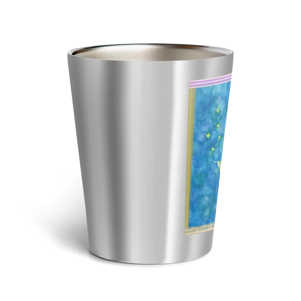 葉のり猫ショップの星のフラフープ Thermo Tumbler